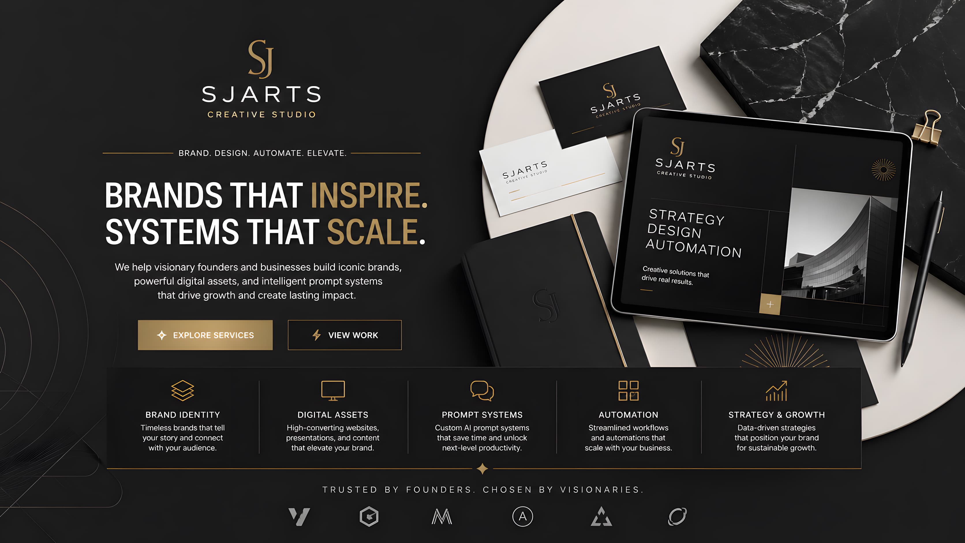 SJarts Creative Studio Website Banner Hero Image