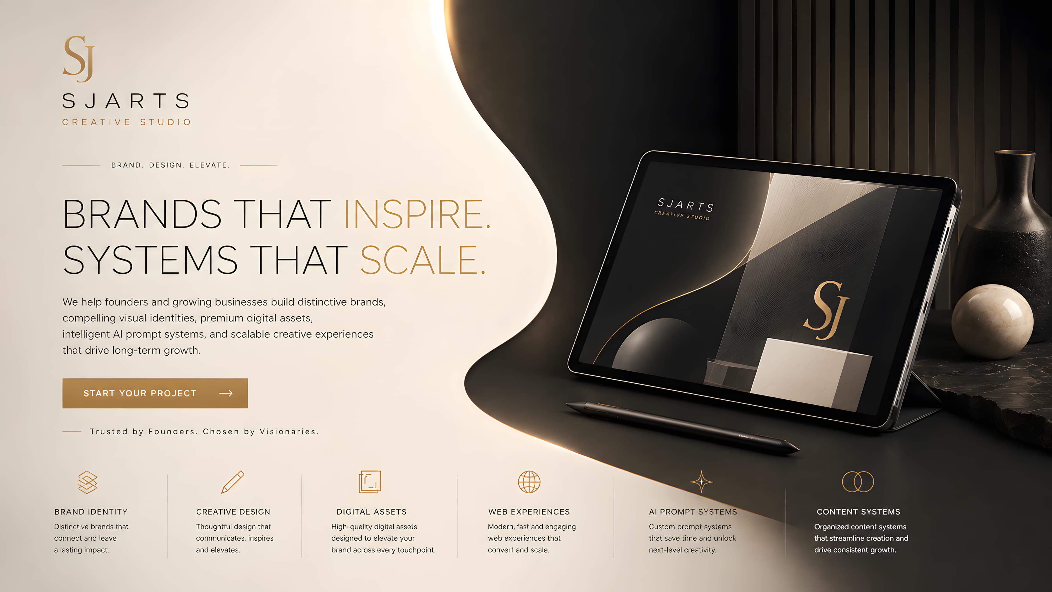 SJarts Creative Studio Website Banner Hero Image